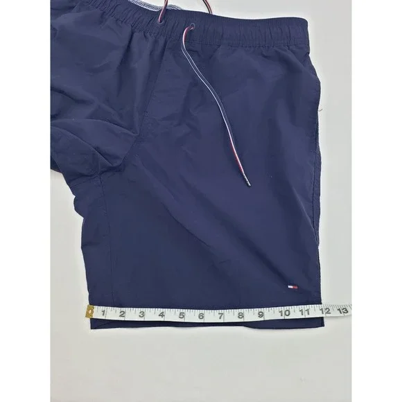Tommy Hilfiger Mens Swim Trunks Size Large Color NavyBlue QuickDry Elastic Waist - Picture 8 of 8